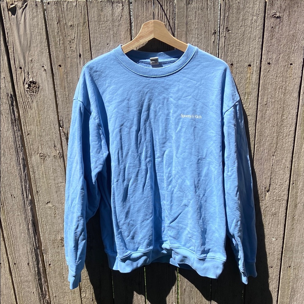 Sporty & Rich Sky Blue “Drink More Water!”💧 💦 Sweatshirt